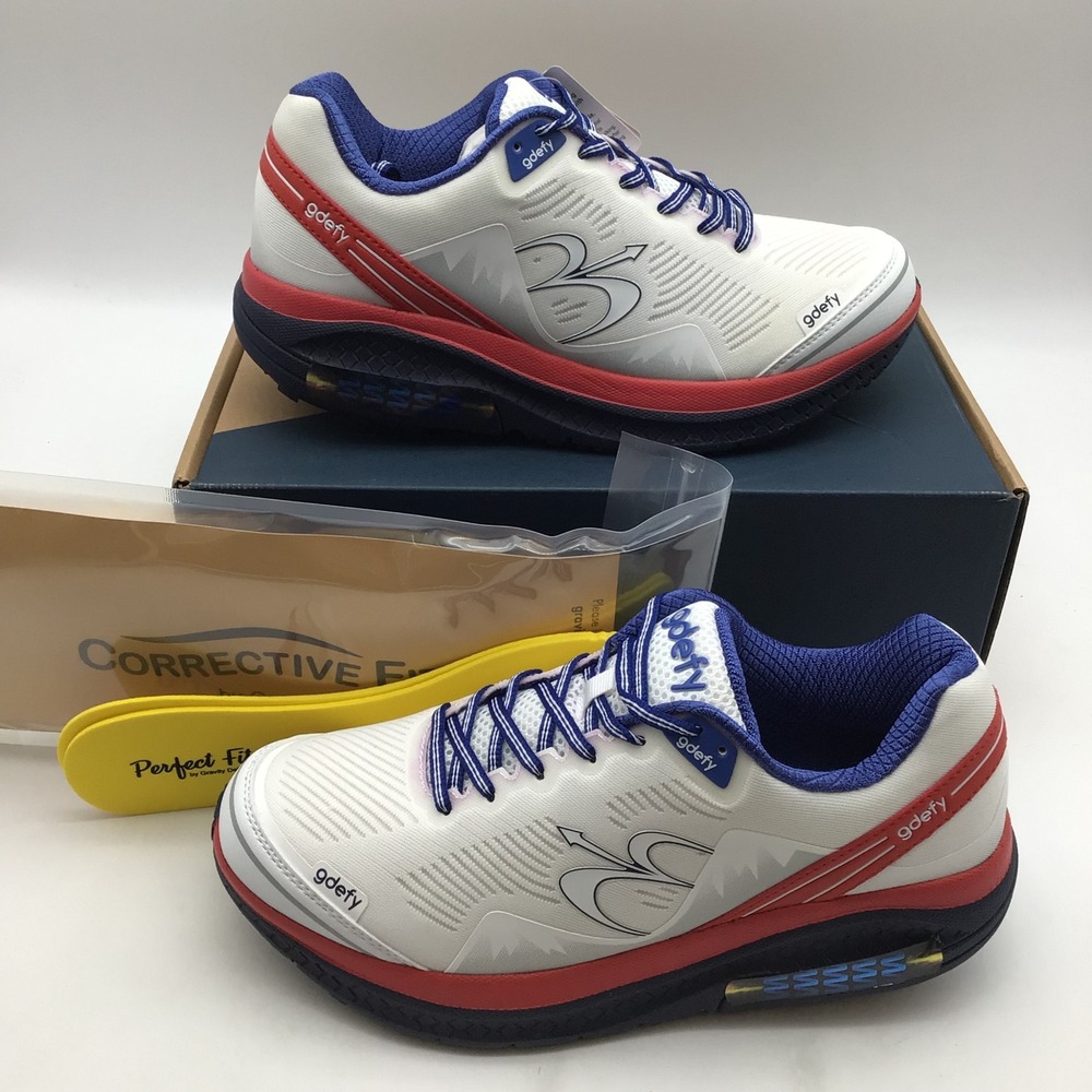 Gravity Defyer GDEFY Mighty Walk Mens SIze 8.5 Red White Blue Sneakers NEW‎